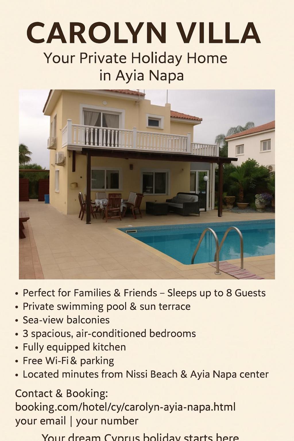 Carolyn Villa Is A Luxury 4-Bedroom Villa With Private Pool In Ayia Napa Agia Napa Exterior foto